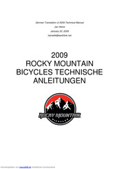 Rocky Mountain Flatline 2009 Technische Anleitung