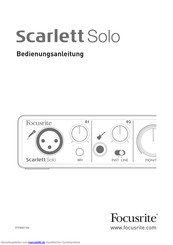 Focusrite Scarlett Solo Bedienungsanleitung
