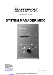 Mastervolt SYSTEM MANAGER MICC Betriebsanleitung