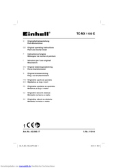 EINHELL TC-MX 1100 E Originalbetriebsanleitung