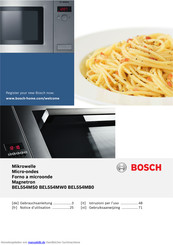 BOSCH BEL554MS0 GEBRAUCHSANLEITUNG Pdf-Herunterladen | ManualsLib