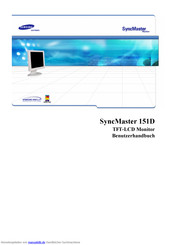 Samsung SyncMaster 151D Benutzerhandbuch