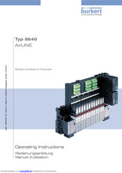 Burkert 8640 AirLine Bedienungsanleitung
