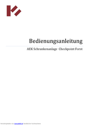 AEK Checkpoint Forst Bedienungsanleitung