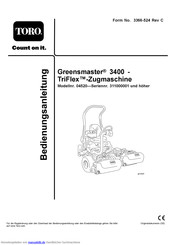 Toro Greensmaster 3400 TriFlex Bedienungsanleitung