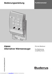 Buderus FM444 Bedienungsanleitung