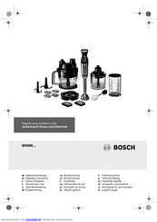 Bosch MSM8 Serie Gebrauchsanleitung