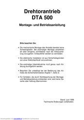 Langguth DTA 500 Montage- Und Betriebsanleitung