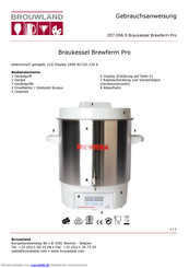 Brouwland Brewferm Pro Gebrauchsanweisung