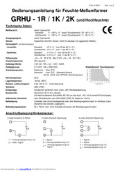 Greisinger GRHU - 1R Bedienungsanleitung