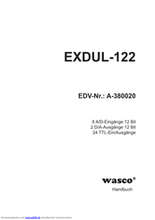 Wasco EXDUL-122 8 A/D-Eingänge 12 Bit Handbuch