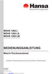 Hansa WDHS 1260 LS Bedlenungsanleitung