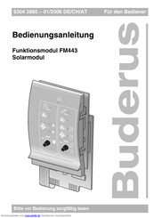 Buderus FM443 Bedienungsanleitung