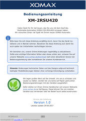 Xomax XM-2RSU420 Bedienungsanleitung