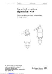 Endress+Hauser Liquipoint FTW23 Bedienungsanleitung