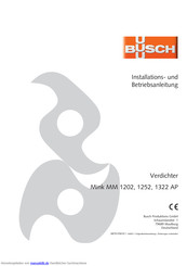 BUSCH Mink MM 1202 AP Installation Und Betriebsanleitung