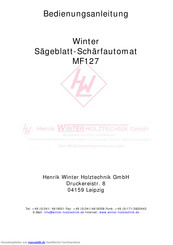 Winter MF127 Bedienungsanleitung