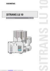 Siemens SITRANS LU 10 Betriebsanleitung