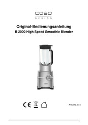 CASO DESIGN B 2000 Original Bedienungsanleitung