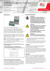 WAREMA KNX secure Sensor Interface REG/AP Bedienungs- Und Installationsanleitung