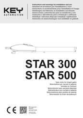 Key Automation STAR 300 Anleitungen Und Hinweise Zu Installation Und Einsatz