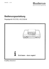 Buderus HS 2105 Bedienungsanleitung