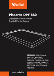 Rollei Pissarro DPF-880 Bedienungsanleitung