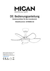 Mican 32760001-02 Bedienungsanleitung