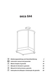 Seca 644 Bedienungsanleitung Und Garantieerklärung