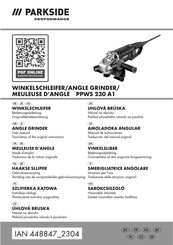 Parkside Performance PPWS 230 A1 Bedienungsanleitung Und Originalbetriebsanleitung