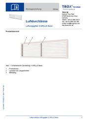 Trox Technik X-GRILLE Basic Montageanleitung