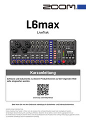 Zoom LiveTrak L6max Kurzanleitung