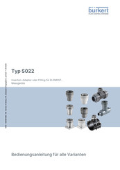 bürkert S022 Bedienungsanleitung