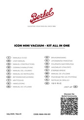 Berkel ICON MINI VACUUM KIT ALL IN ONE Gebrauchsanleitung