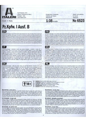 Italeri P.Kpfw. I Ausf. B Bedienungsanleitung