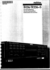 Revox B126 Serviceanleitung