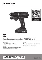 Parkside PSBSA 20-Li C3 Originalbetriebsanleitung