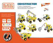 RED TOOLBOX BLACK+DECKER CONSTRUCTOR 7 Trucks in 1 engineering set Bedienungsanleitung