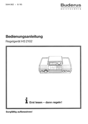 Buderus HS 2102 Bedienungsanleitung