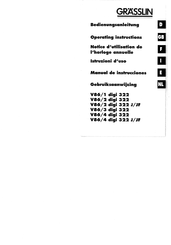 Grasslin V86/1 digi 322 Bedienungsanleitung