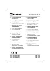 Einhell GE-CM 18/30-1 Li BL Originalbetriebsanleitung