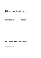 Efka variostop 6F62AV Betriebsanleitung