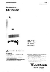Bosch CERAMINI ZSR 8-3 KE Serie Installationsanleitung