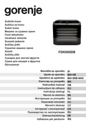 Gorenje FDK600DB Gebrauchsanleitung