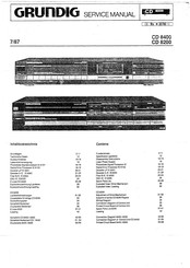 Grundig CD 8400 Servicehandbuch