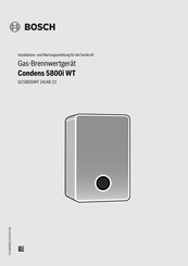 Bosch GC5800iWT 24/48 23 Installations- Und Wartungsanleitung