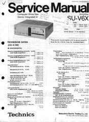 Technics SU-V6X Serviceanleitung