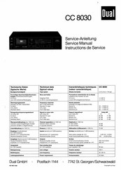 Dual CC 8030 Serviceanleitung