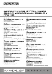 Parkside PWSA 12 C2 Bedienungsanleitung Und Originalbetriebsanleitung