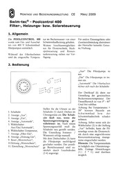 swim-tec Poolcontrol 400 Montage- Und Bedienungsanleitung